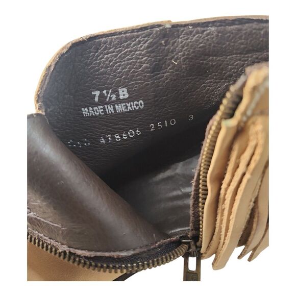 Old Gringo Women's Brown Ankle Boots Size 7.5 B Fringe Boho Western Cowgirl - Picture 7 of 9